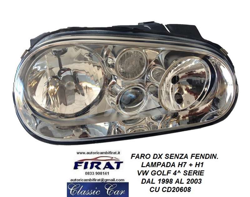 FARO VW GOLF 4 SERIE 98 - 03 ANT.DX S/F
